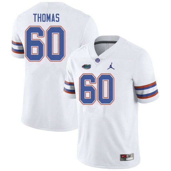 Jordan Brand Men #60 Da'Quan Thomas Florida Gators College Football Jersey White